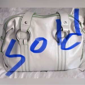 Shimmery White Satchel Bags Purses. elliott lucca handbags